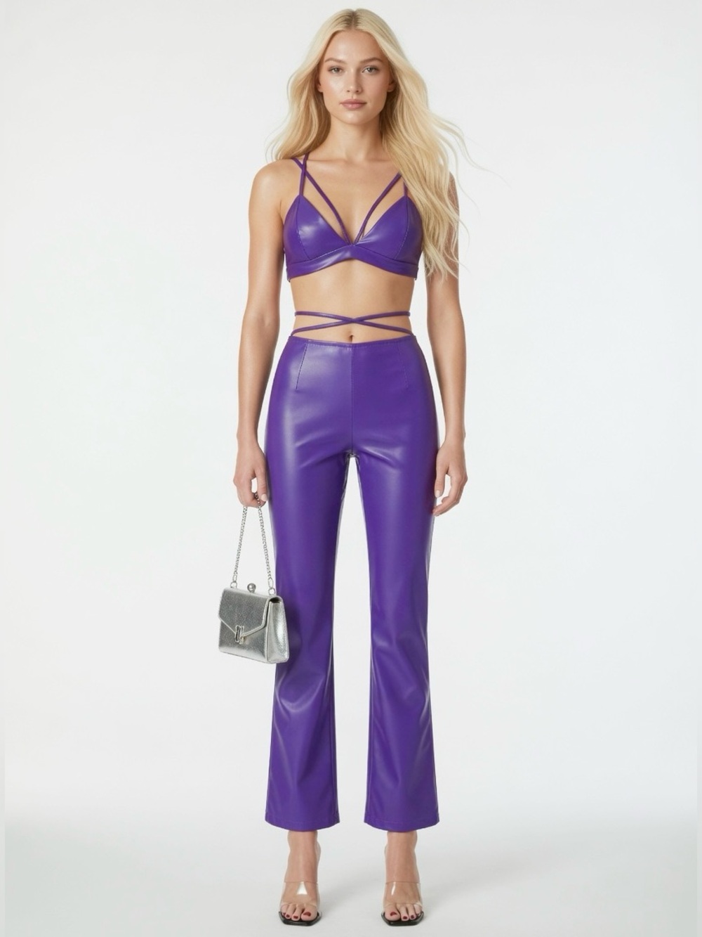Purple Leather Pants